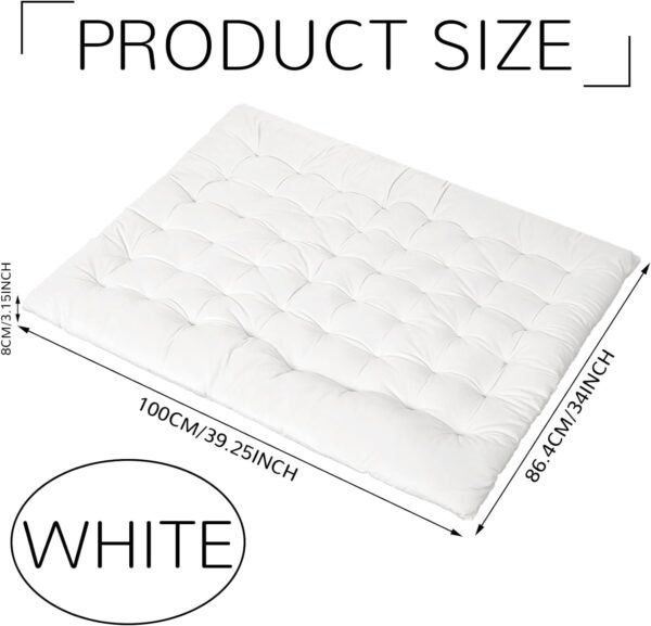 College Dorm Headboard Velvet Ultra Thick Tufted Headboard Cushion with Wall Hooks for College Dorm Decor, 39.25" x 34" x 3.15" - Image 2