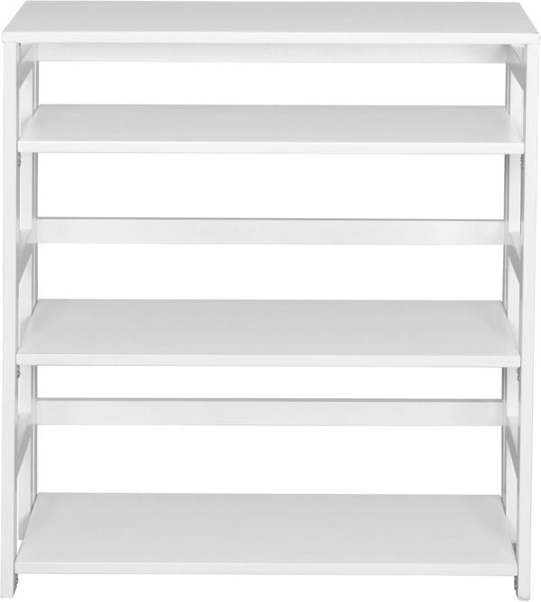 Regency Flip Flop Folding Bookcase, 34" x 30", White - Image 3