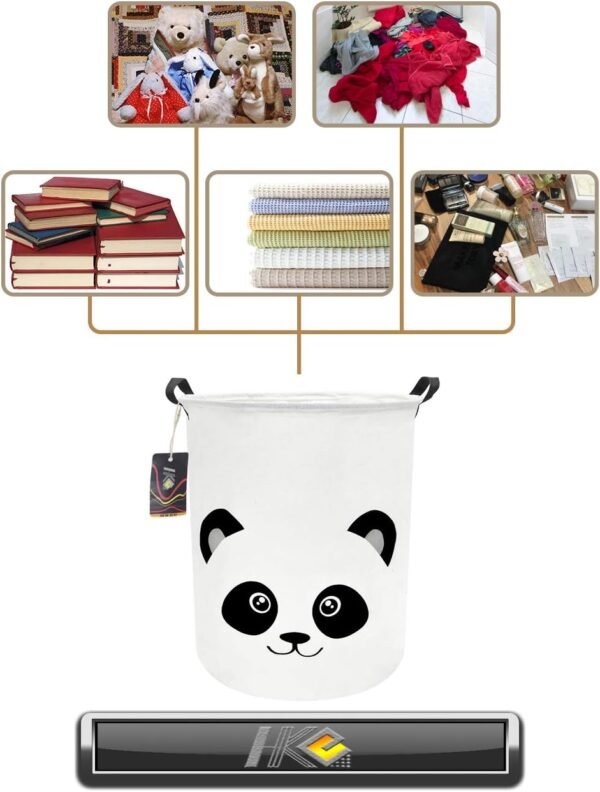 Baby Laundry Hamper,Kids Laundry Baskets,Waterproof Toy Storage Bin,Dirty Clothes Hamper for Nursery,Panda Gift Baskets,Boys Bedroom Decor(Panda) - Image 7