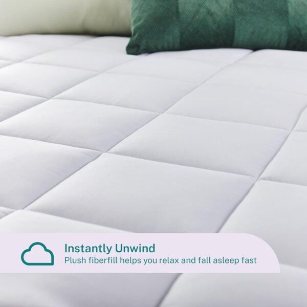 Sleep Innovations Dual Layer 4 Inch Memory Foam Mattress Topper, Twin Size, Ultra Soft Support, 3 Inch Cooling Gel Memory Foam Plus 1 Inch Fluffy Pillow Top Cover - Image 5