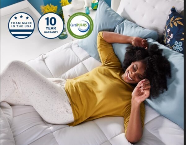 Sleep Innovations Dual Layer 4 Inch Memory Foam Mattress Topper, Twin Size, Ultra Soft Support, 3 Inch Cooling Gel Memory Foam Plus 1 Inch Fluffy Pillow Top Cover - Image 6
