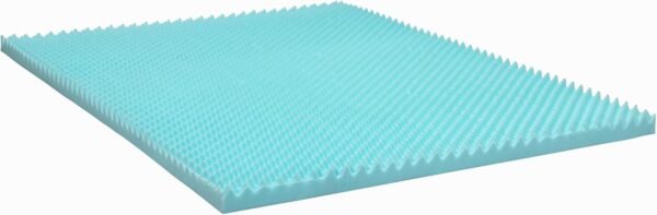 Beautyrest Cool Wave Plus Convoluted Pressure-Relieving Memory Foam Mattress Topper, Twin XL, 3-Inch,Blue - Image 6