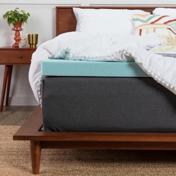 ViscoSoft Reflex Twin XL Memory Foam Mattress Topper 2 Inch - Extra Long - Cooling Gel Mattress Pad CertiPUR-US Certified - Perfect for College Dorms