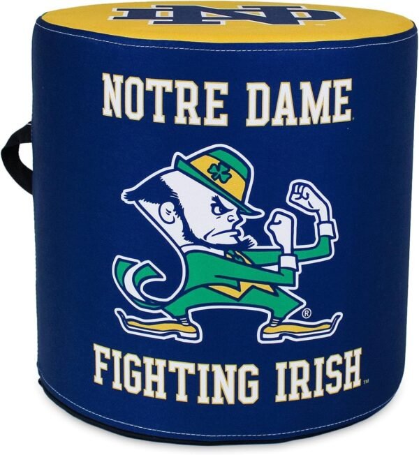 Goldie 17-inch Round University of Notre Dame Fighting Irish Ottoman for College Fans