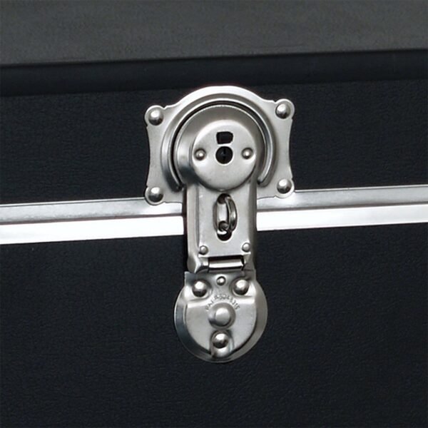 Rustic Romance 31" Storage Trunk with Wheels & Lock, Lockable, Latch Closure Type, Black, 31" - Image 3
