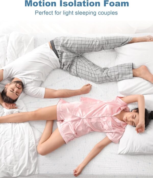 Ferlizer 4" [Twin] Firm Memory Foam Mattress Topper with Ultra Soft Cover & Corner Straps, CertiPUR-US Certified - Image 2