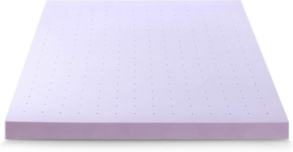 Mellow 4 Inch Ventilated Memory Foam Mattress Topper, Soothing Lavender Infusion, CertiPUR-US Certified, Queen - Image 6