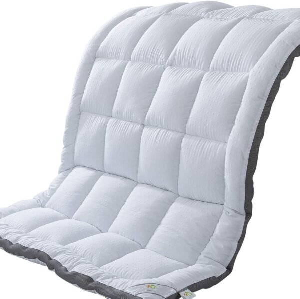Mattress Topper TwinXL & Mattress Pad Protector for College Dorm Room - Plush Luxury Down Alternative Pillow Top - Extra Thick Soft Mattress Cover with Breathable Air Mesh Sides(39"x80")