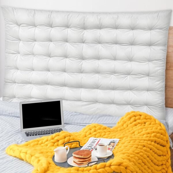 College Dorm Headboard Velvet Ultra Thick Tufted Headboard Cushion with Wall Hooks for College Dorm Decor, 39.25" x 34" x 3.15" - Image 7