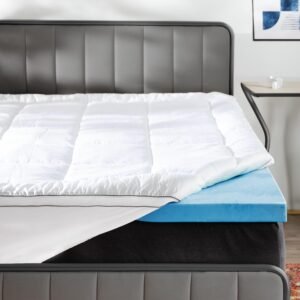 ViscoSoft 3 Inch Pillow Top Memory Foam Mattress Topper Twin XL – Serene Lux Dual Layer Extra Long Mattress Pad