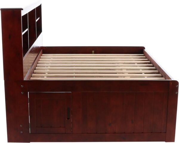 Discovery World Furniture Full Bookcase Daybed with 3 Drawers and Twin Trundle, Merlot - Image 12