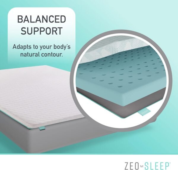 1.5-inch Mattress Topper - Twin Size Memory Foam Mattress Topper - Balanced Support Mattress Topper for Back Discomfort 75 x 38 x 1.5 inches - Image 5