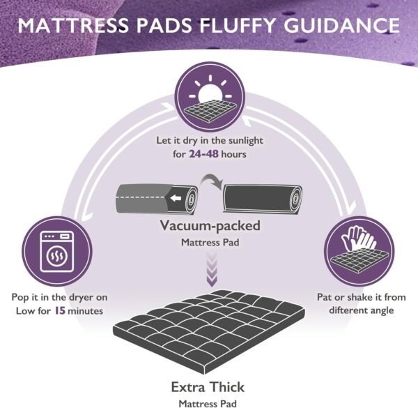 BDEUS Dual Layer 4 Inch Memory Foam Mattress Topper Twin Size, 2 Inch Gel Memory Foam Plus 2 Inch Down Alternative Quilted Pillow Top Mattress Pad Cover,Black - Image 9