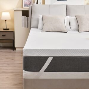 BDEUS 3 Inch Cooling Gel Memory Foam Mattress Topper for College Dorm, Ventilated High Density Pad for Pressure Relief, Bed Topper with Removable Cooling Touch Soft Cover, Twin XL Size