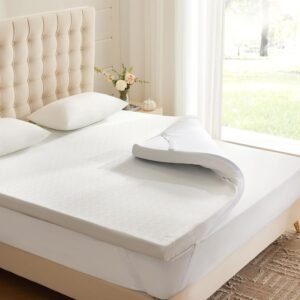 3 Inch Memory Foam Mattress Topper Twin XL, Memory Foam Pad with Removable & Washable Cover, Bed Topper for Back Pain, Non-Slip Ventilated Design, Twin XL Size
