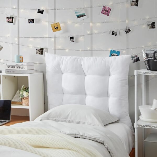 DormCo Rainha - Puffy Tufted College Headboard - White - Image 5