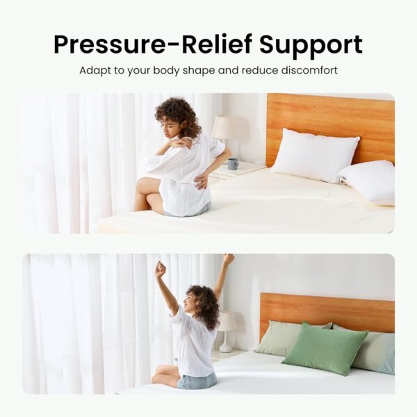 Marsail 3 Inch Memory Foam Mattress Topper Twin XL, Cooling Gel Infused Mattress Topper with Soft Cover, CertiPUR-US and Oeko-TEX Certified, Suitable for Sofa, RV, Camping - Image 4