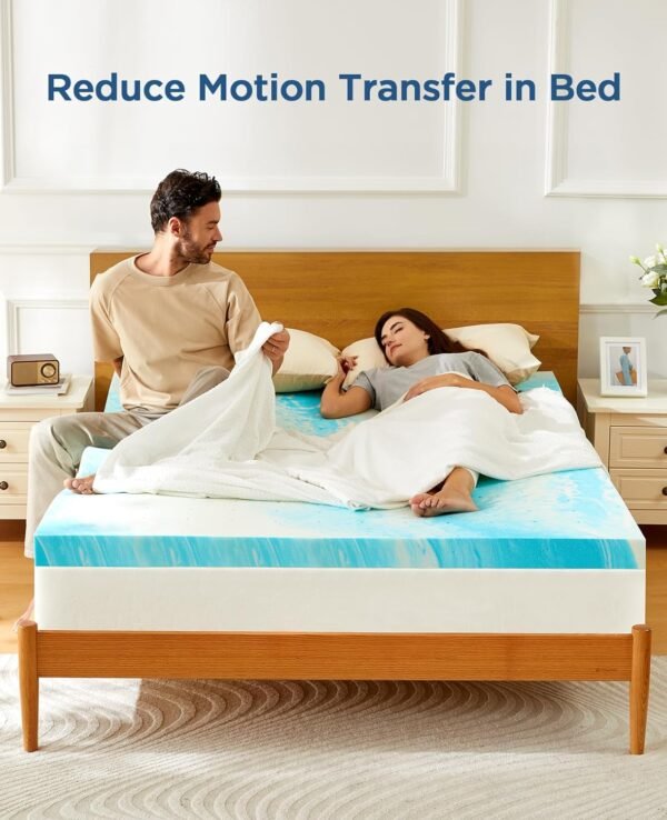 Dreamsmith 2-Inch Twin XL Size Memory Foam Mattress Topper, Cooling Gel Mattress Topper with Airflow Channels, Medium Softness & Ergonomic Support, CertiPUR-US & Oeko-TEX Certified - Image 6