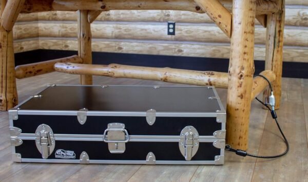C&N Footlockers College Dorm Room Under Bed - The Slim Lockable Trunk - 32 x 18 x 8.25 Inches (With Cable Lock) - Image 4