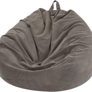 Nobildonna 3 ft Bean Bag Chair Cover (No Filler) for Adults and Kids, 300L Extra Large Stuffed Animal Storage Bean Bag Washable Soft Premium Corduroy Stuffable Bean Bag Cover