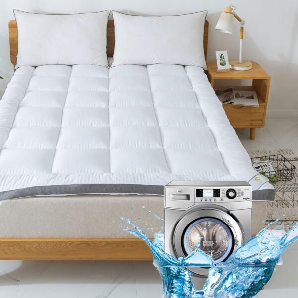Mattress Topper TwinXL & Mattress Pad Protector for College Dorm Room - Plush Luxury Down Alternative Pillow Top - Extra Thick Soft Mattress Cover with Breathable Air Mesh Sides(39"x80") - Image 6