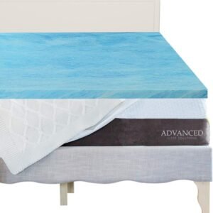 Gel Memory Foam Mattress Topper Twin Extra Long, Plush 2 Inch Thick, Premium Gel Infused Twin XL Memory Foam Mattress/Bed Topper/Pad for a Cool, and Comfortable Sleep. Made in The USA
