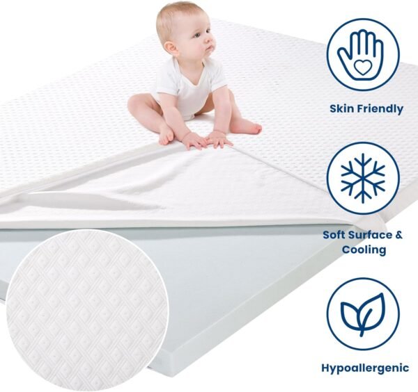 EDILLY 3 Inch Cooling Gel Memory Foam Mattress Topper Twin XL Size, Removable Soft Cover, Comfort Body Support & Pressure Relief - Image 6