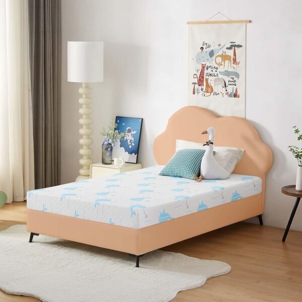 5 Inch Twin Memory Foam Mattress in a Box, Whales Pattern Medium Feel, CertiPUR-US - Image 2
