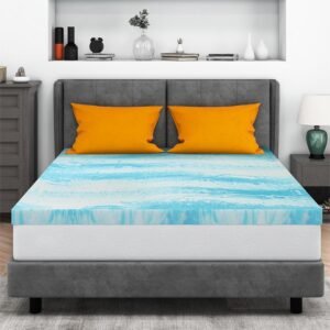 Mattress Topper Twin XL, 3 Inch Gel Memory Foam Bed Topper for Twin XL Size Bed, CertiPUR-US Certified, Blue