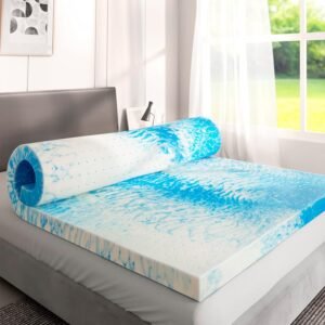 Airensky 3 Inch Twin XL Memory Foam Mattress Topper, Cooling Gel Infused Foam Mattress Topper for Pressure Relief Back Pain, Single Bed Toppers, CertiPUR-US Certified