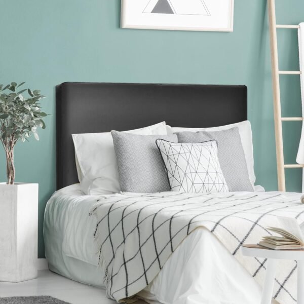 Giantex Upholstered Headboard for Twin/Twin XL Size Bed, Wall Mounted Twin Headboard Only, PU Leather Headboard for Dorm Bedroom, Attachment Device Included, College Dorm Headboard, Black - Image 7