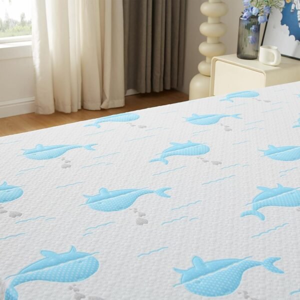 5 Inch Twin Memory Foam Mattress in a Box, Whales Pattern Medium Feel, CertiPUR-US - Image 3