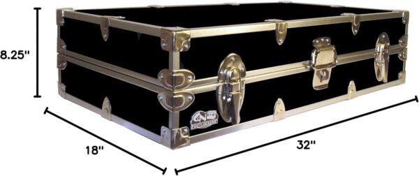 C&N Footlockers College Dorm Room Under Bed - The Slim Lockable Trunk - 32 x 18 x 8.25 Inches (With Cable Lock) - Image 6