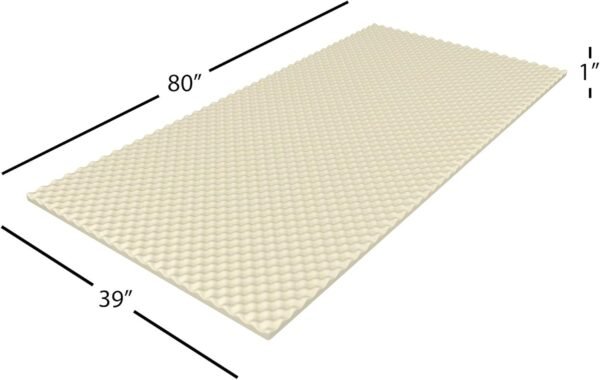 Everyday Home Twin Mattress Topper-Egg Crate Ventilated Foam Size, Beige - Image 2