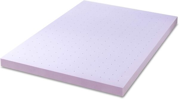 Mellow 4 Inch Ventilated Memory Foam Mattress Topper, Soothing Lavender Infusion, CertiPUR-US Certified, Queen - Image 7