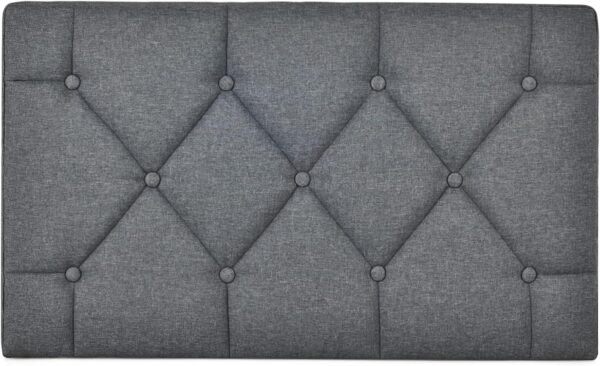 GOFLAME Upholstered Wall Mounted Headboard, Twin Size Tufted Button Linen Fabric Headboard for Bedroom & Guest Room, Easy Assembly (Grey) - Image 9