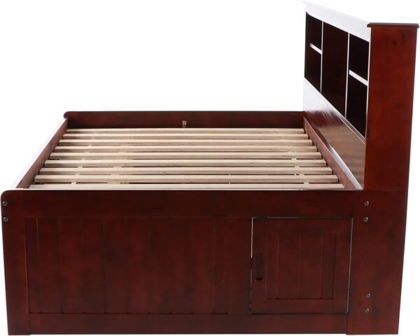 Discovery World Furniture Full Bookcase Daybed with 3 Drawers and Twin Trundle, Merlot - Image 10