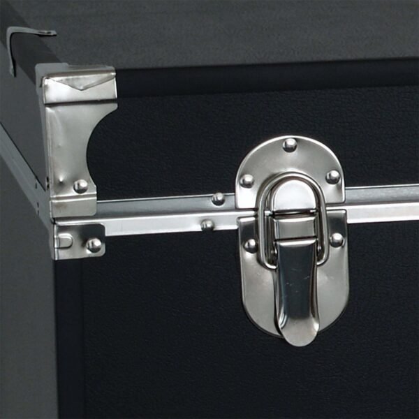 Rustic Romance 31" Storage Trunk with Wheels & Lock, Lockable, Latch Closure Type, Black, 31" - Image 5