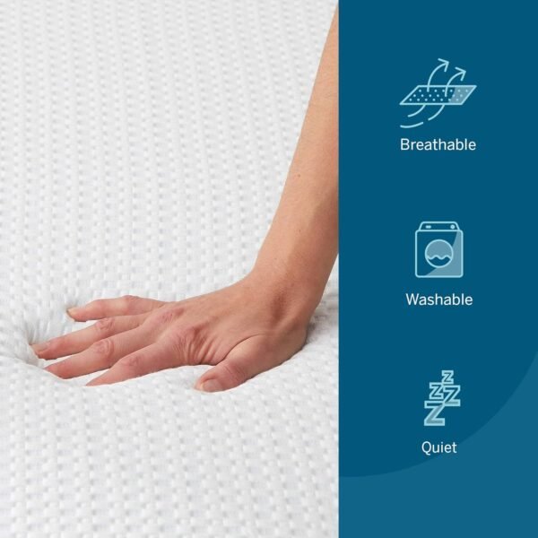 LUCID 3 Inch Ventilated Memory Foam Mattress Topper, Twin XL Size, Dorm Room Essentials - Image 4