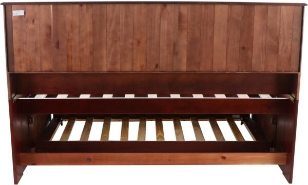 Discovery World Furniture Full Bookcase Daybed with 3 Drawers and Twin Trundle, Merlot - Image 11