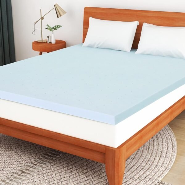 IULULU Mattress Topper, 3 Inch Gel Memory Foam Mattress Topper for Twin Size Bed, Blue - Image 7