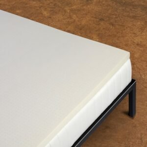 Pure Green Natural Latex Mattress Topper w/Jersey Cover – Medium Firmness – 3 Inch – Twin XL Size (GOTS Certified Organic)