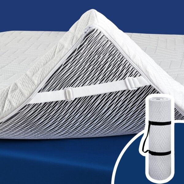 3 Inch Gel Memory Foam Mattress Topper Queen Size High Density Bamboo Rayon,Cooling Breathable Bed Topper for Pressure Relief,Removable & Washable Cover Non-Slip CertiPUR-US