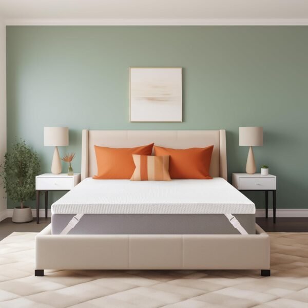 CHUN YI 4 Inch Memory Foam Mattress Topper Twin XL Size, High Density Cooling Gel-Infused Bed Topper for College Dorm, Ventilated Mattress Pad with Breathable Rayon from Bamboo Cover - Image 2