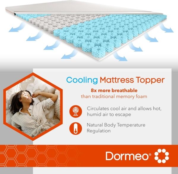 Dormeo RV Short King Mattress Topper - Relieving Octaspring Technology Mattress Topper - Cooling Mattress Topper - 3 inch Mattress Topper King - RV Short King Mattress Pad - Image 5