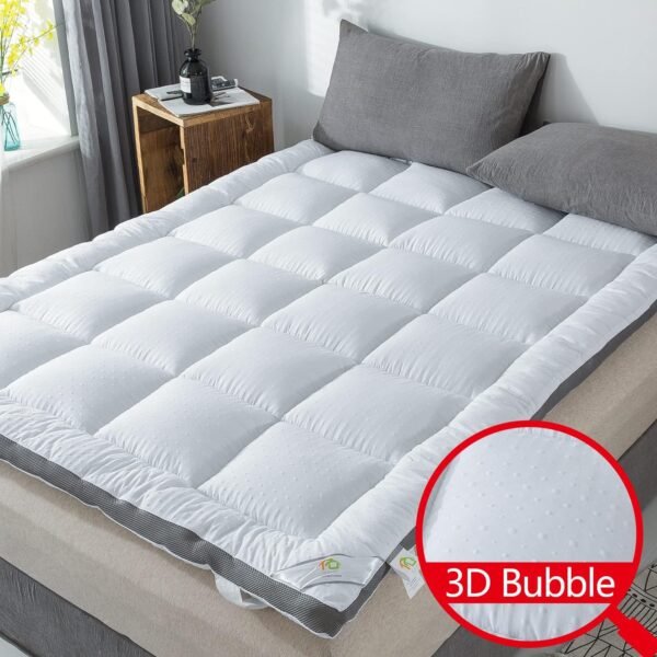 Mattress Topper TwinXL & Mattress Pad Protector for College Dorm Room - Plush Luxury Down Alternative Pillow Top - Extra Thick Soft Mattress Cover with Breathable Air Mesh Sides(39"x80") - Image 5