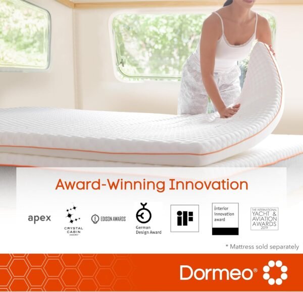 Dormeo RV Short King Mattress Topper - Relieving Octaspring Technology Mattress Topper - Cooling Mattress Topper - 3 inch Mattress Topper King - RV Short King Mattress Pad - Image 7