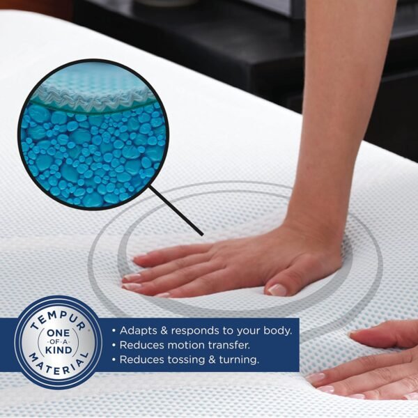 Tempur-Pedic TEMPUR-Adapt + Cooling 3-Inch Twin Mattress Topper Medium Luxury Premium Foam, Washable Cover, Medium Cooling Topper,white - Image 3