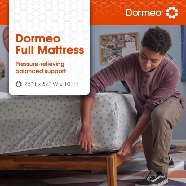 Dormeo Recovery 10" Twin XL Mattress with Signature Recovery Foam™ and Pressure Relieving OctaspringⓇ Technology, Medium Firm - 80” L x 38” W x 10” H - Image 4