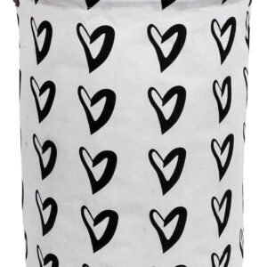 CLOCOR Toy Large Storage Bin-Cotton Storage Basket-Round Gift Basket with Handles for Toys,Laundry,Baby Nursery(Love Heart)